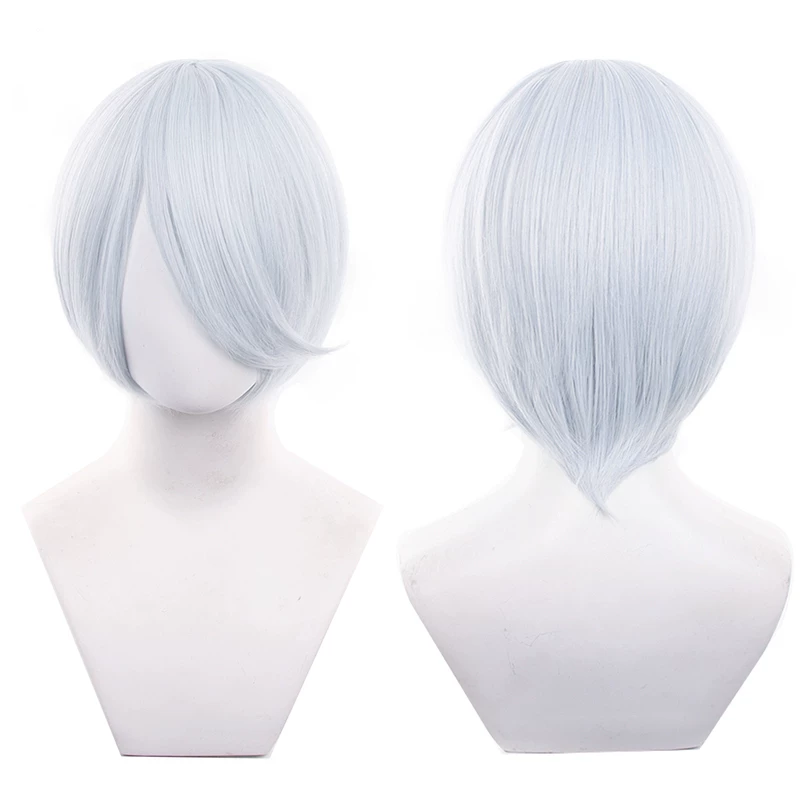 Peruca Sintética Lisa 30cm Topo redondo 25-48 - 37 Prata claro