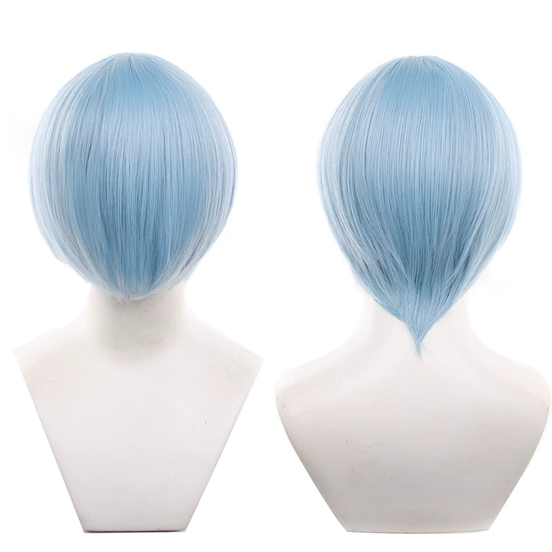 Peruca Sintética Lisa 30cm Topo redondo 25-48 - 42 Azul acinzentado