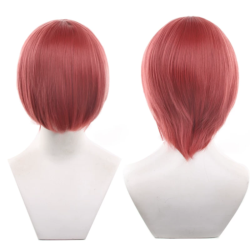 Peruca Sintética Lisa 30cm Topo redondo - 1-24 - 18 Vermelho coral