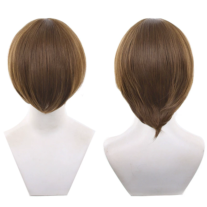 Peruca Sintética Lisa 30cm Topo redondo - 1-24 - 12 Castanho
