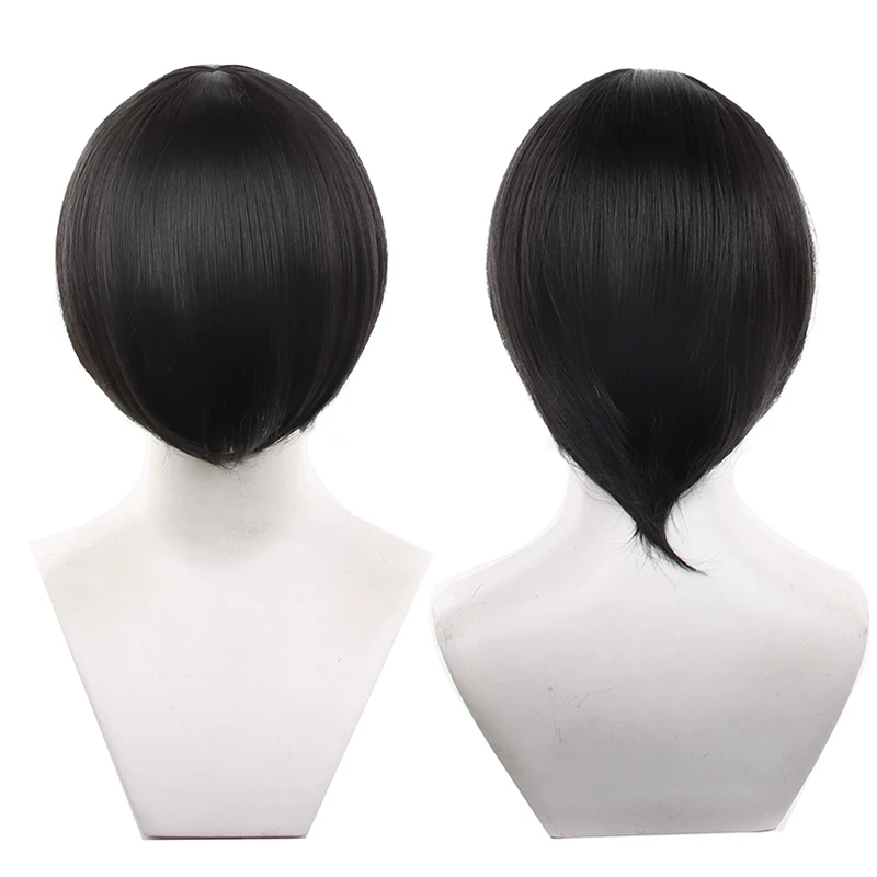 Peruca Sintética Lisa 30cm Topo redondo - 1-24 - 8 Preto natural