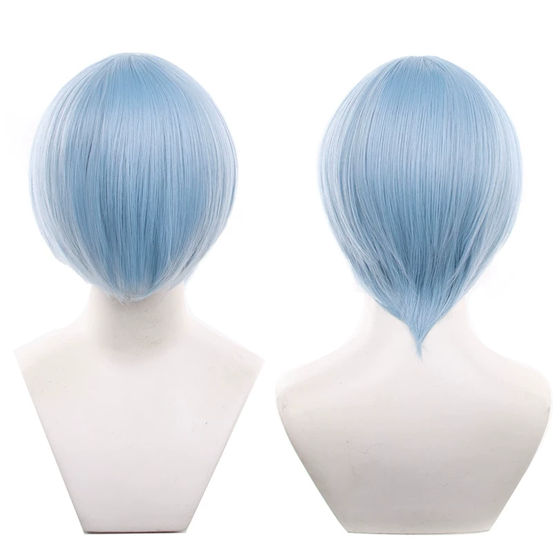 Peruca Sintética Lisa 30cm Topo redondo 25-48 - 40 Azul claro