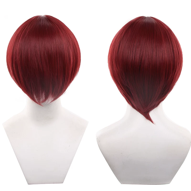 Peruca Sintética Lisa 30cm Topo redondo - 1-24 - 22 Vermelho puro