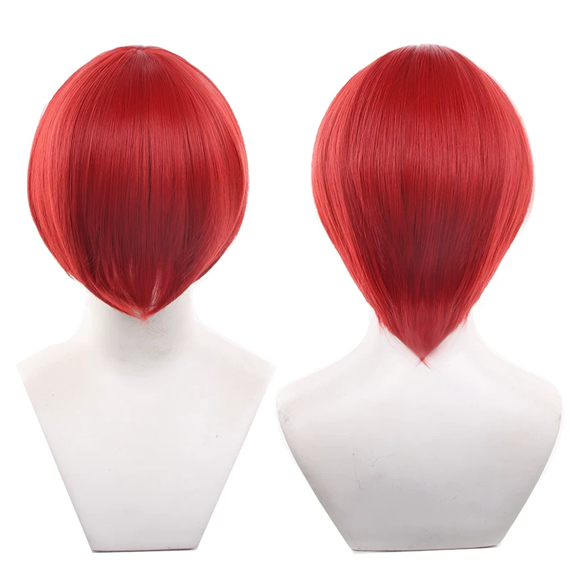 Peruca Sintética Lisa 30cm Topo redondo - 1-24 - 20 Vermelho