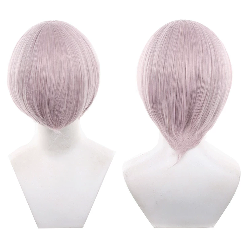 Peruca Sintética Lisa 30cm Topo redondo 25-48 - 26 Cinza rosado