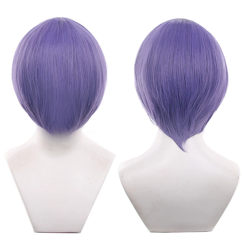 Peruca Sintética Lisa 30cm Topo redondo 25-48 - 30 Roxo escuro