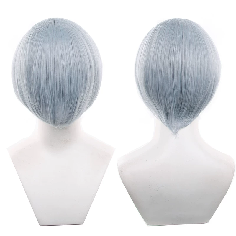 Peruca Sintética Lisa 30cm Topo redondo 25-48 - 39 Cinza azulado