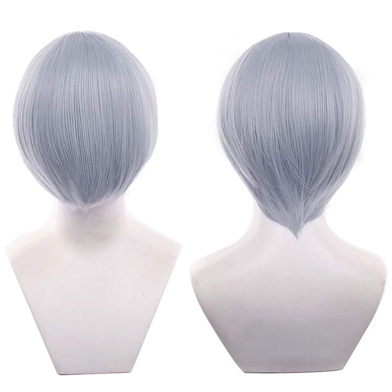 Peruca Sintética Lisa 30cm Topo redondo 25-48 - 38 Prata médio