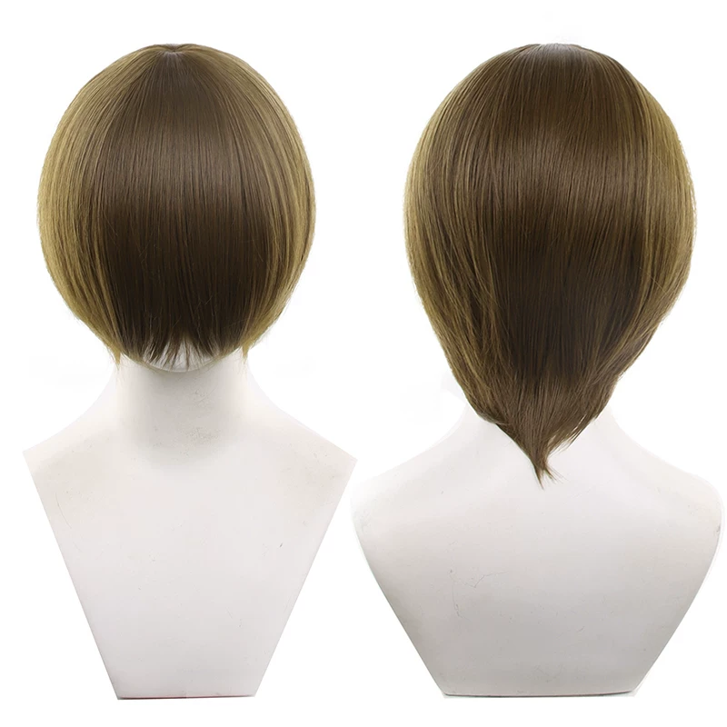 Peruca Sintética Lisa 30cm Topo redondo - 1-24 - 10 castanho escuro