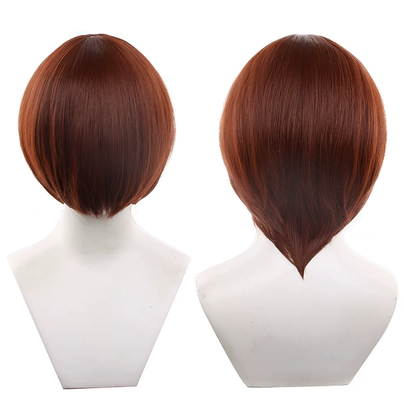 Peruca Sintética Lisa 30cm Topo redondo - 1-24 - 23 Acaju escuro