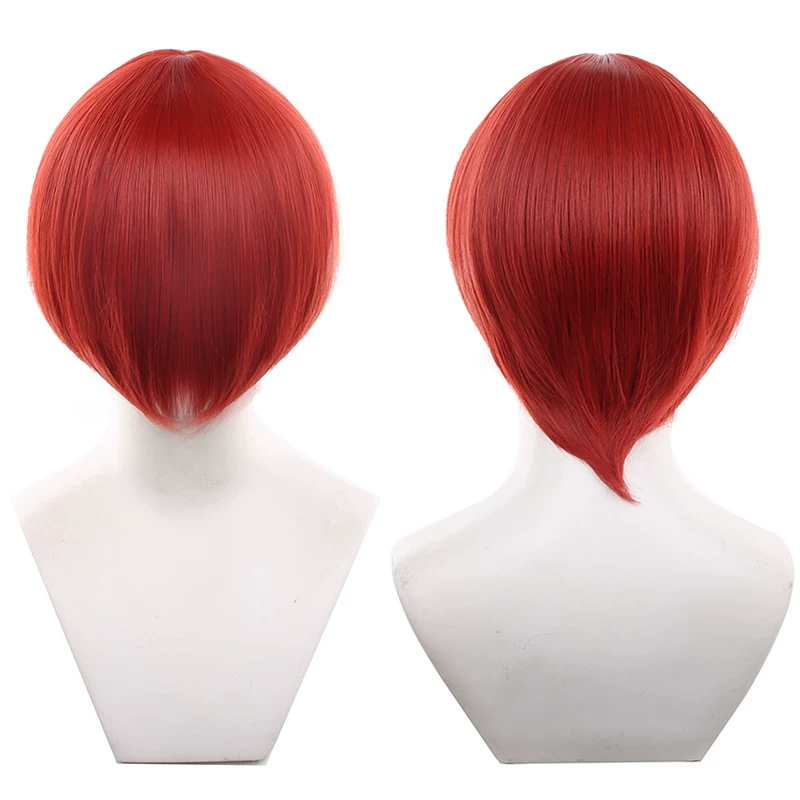 Peruca Sintética Lisa 30cm Topo redondo - 1-24 - 21 Vermelho escuro