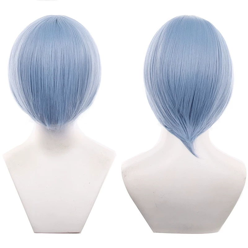 Peruca Sintética Lisa 30cm Topo redondo 25-48 - 43 Azul jeans