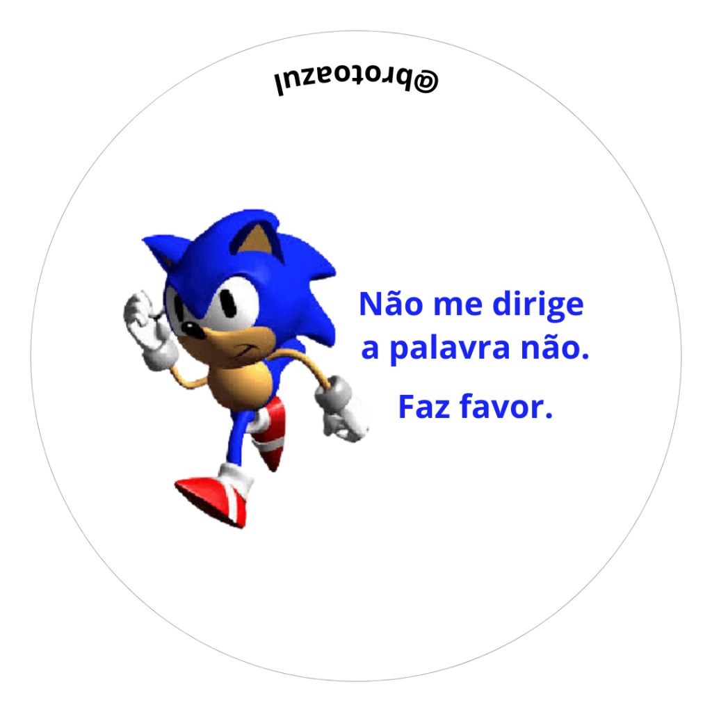 Boton Sonic Meme Não Me Dirige a Palavra